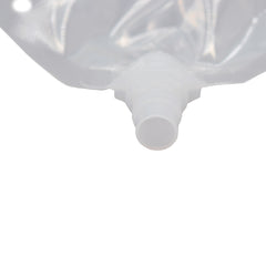 Glossy Clarity Clear Plastic Stand Pouch with Corner Screw Cap Spout and Hang Hole