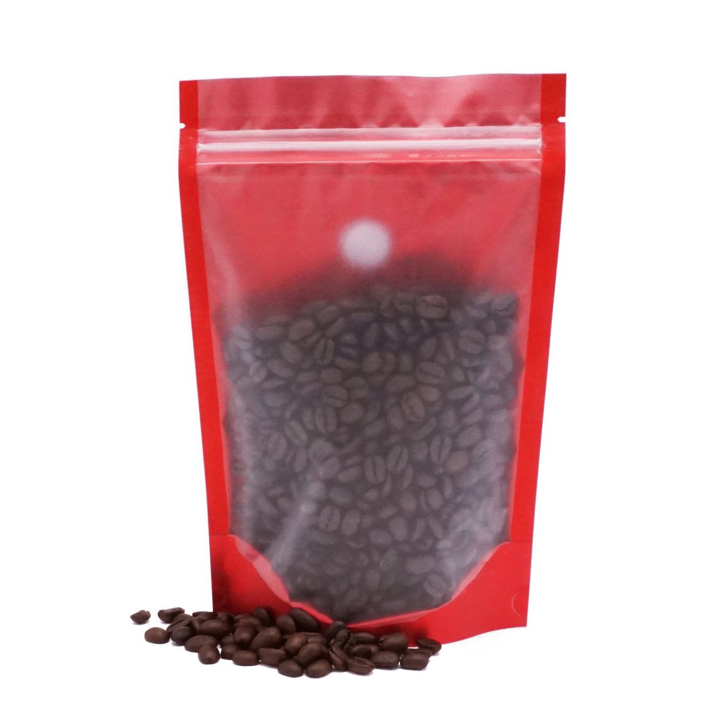 QQ Studio® Roasted Red Coffee Valve Stand Strong® Packaging Bags with Zipper Seal