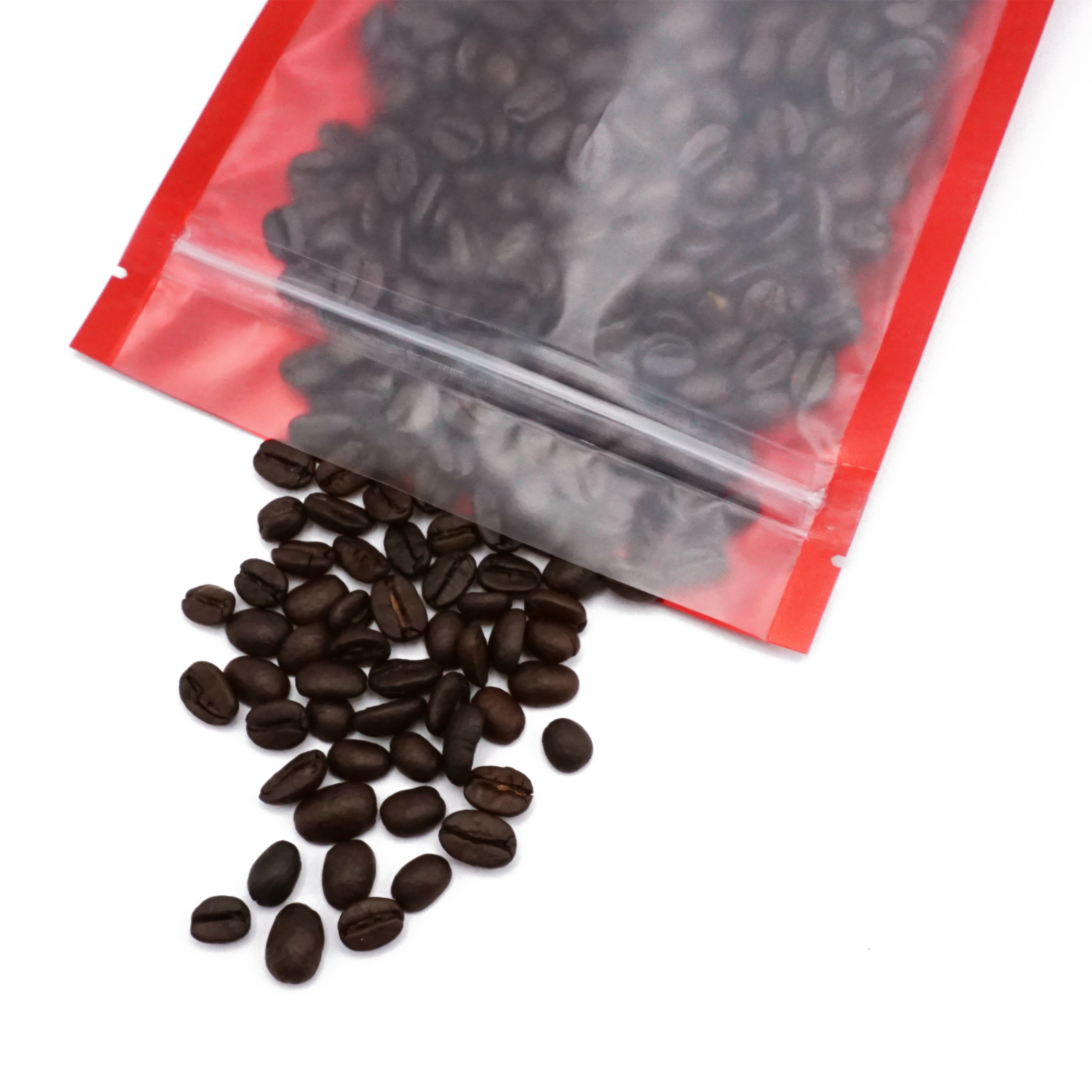 Roasted Red Coffee Valve Stand Strong® Packaging Bags with Zipper Seal