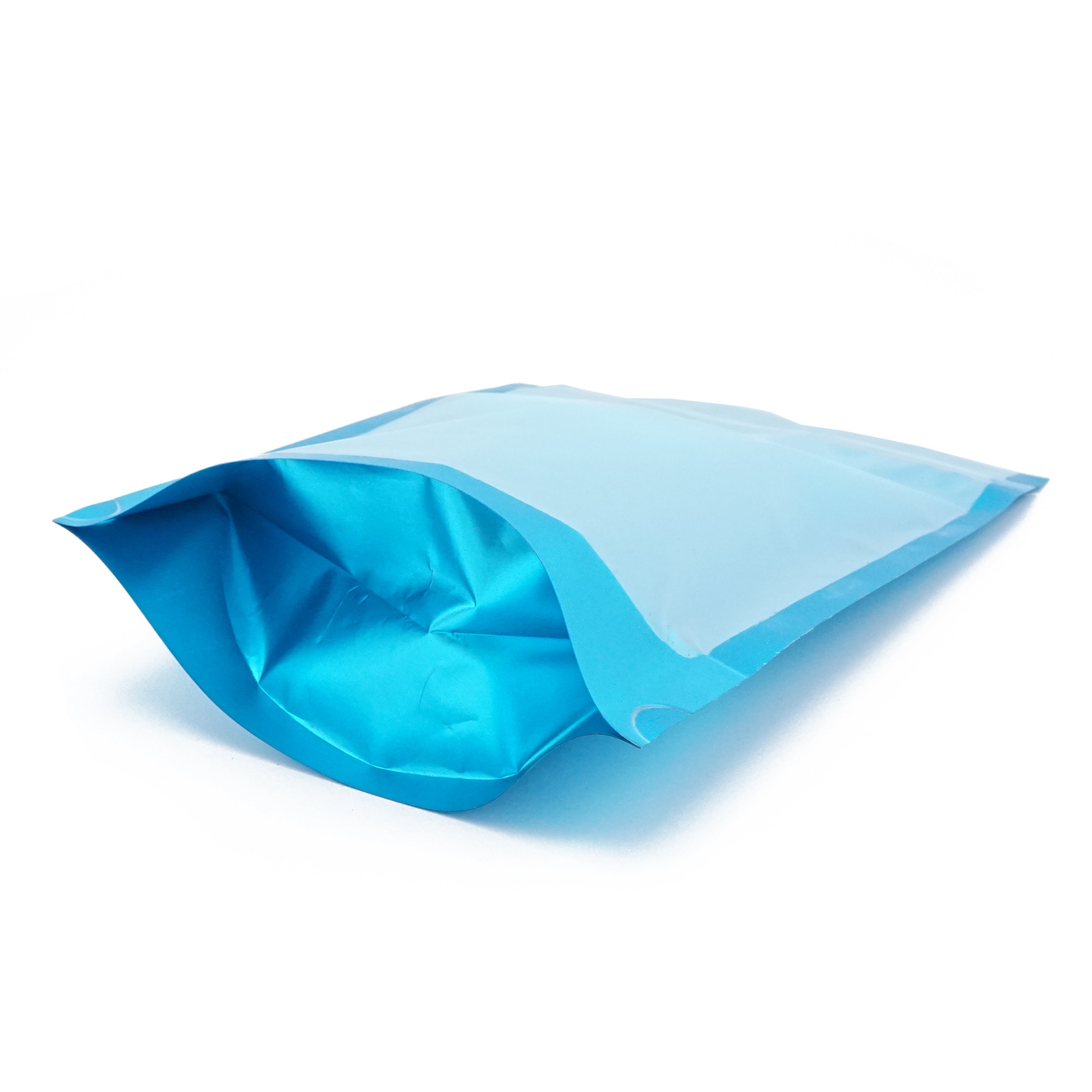 Nutty Blue Coffee Valve Stand Strong® Packaging Bags with Zipper Seal