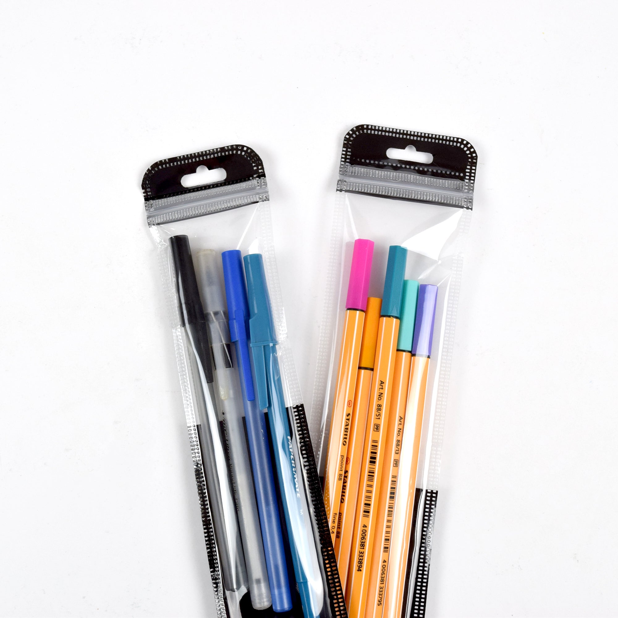 Glossy Half Moonlite Night Black QuickQlick® Bags with Butterfly Hang Hole