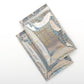 Clear Front and Half Diamond Holographic Swirl Mylar Zipper Seal Bags with Hang Hole