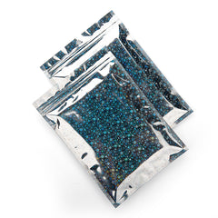 Reusable Flat Zipper Seal Bags – Clear & Half Diamond Holographic Glitter Mylar with Hang Hole