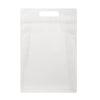 QQ Studio® Frosted Polyethylene Side Gusset Stand Strong® Bags with Die-Cut Handles - Frosted Translucent