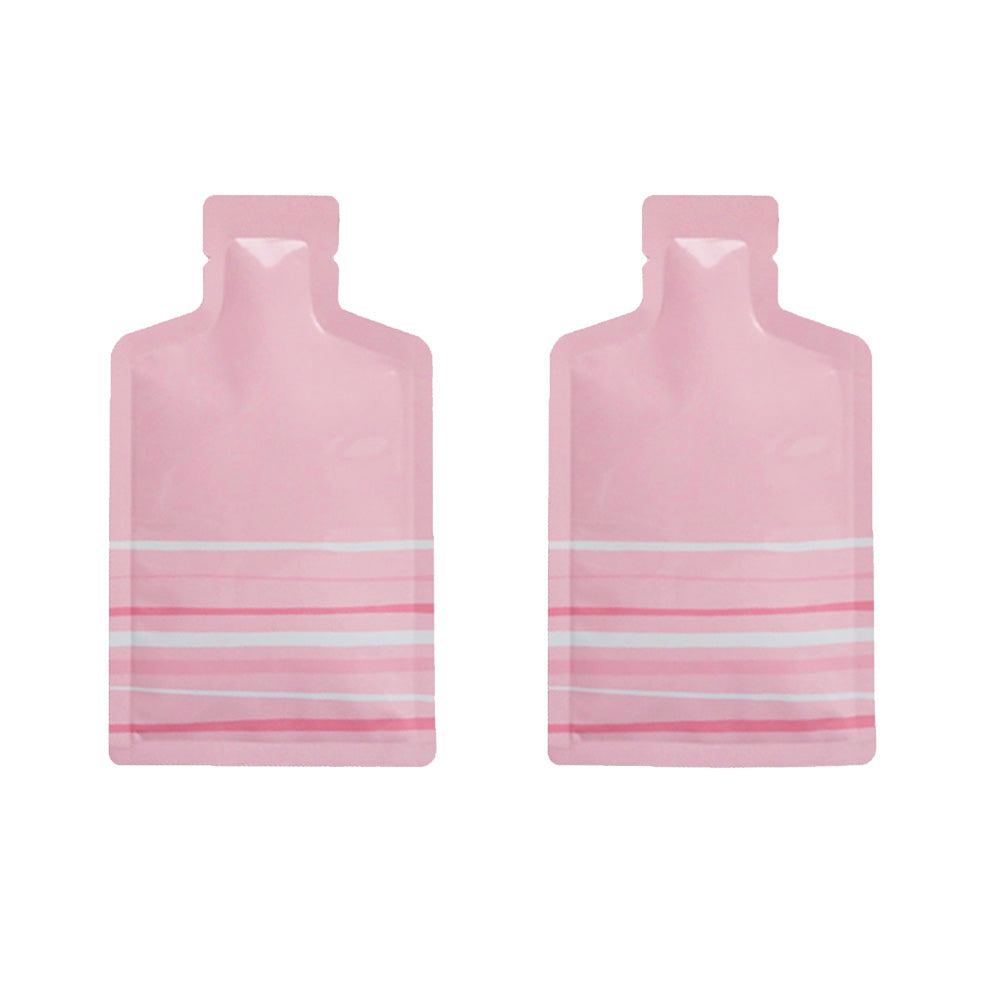 Glossy Rosé Pink Aluminum Bottle Shape Open Bottom Bags