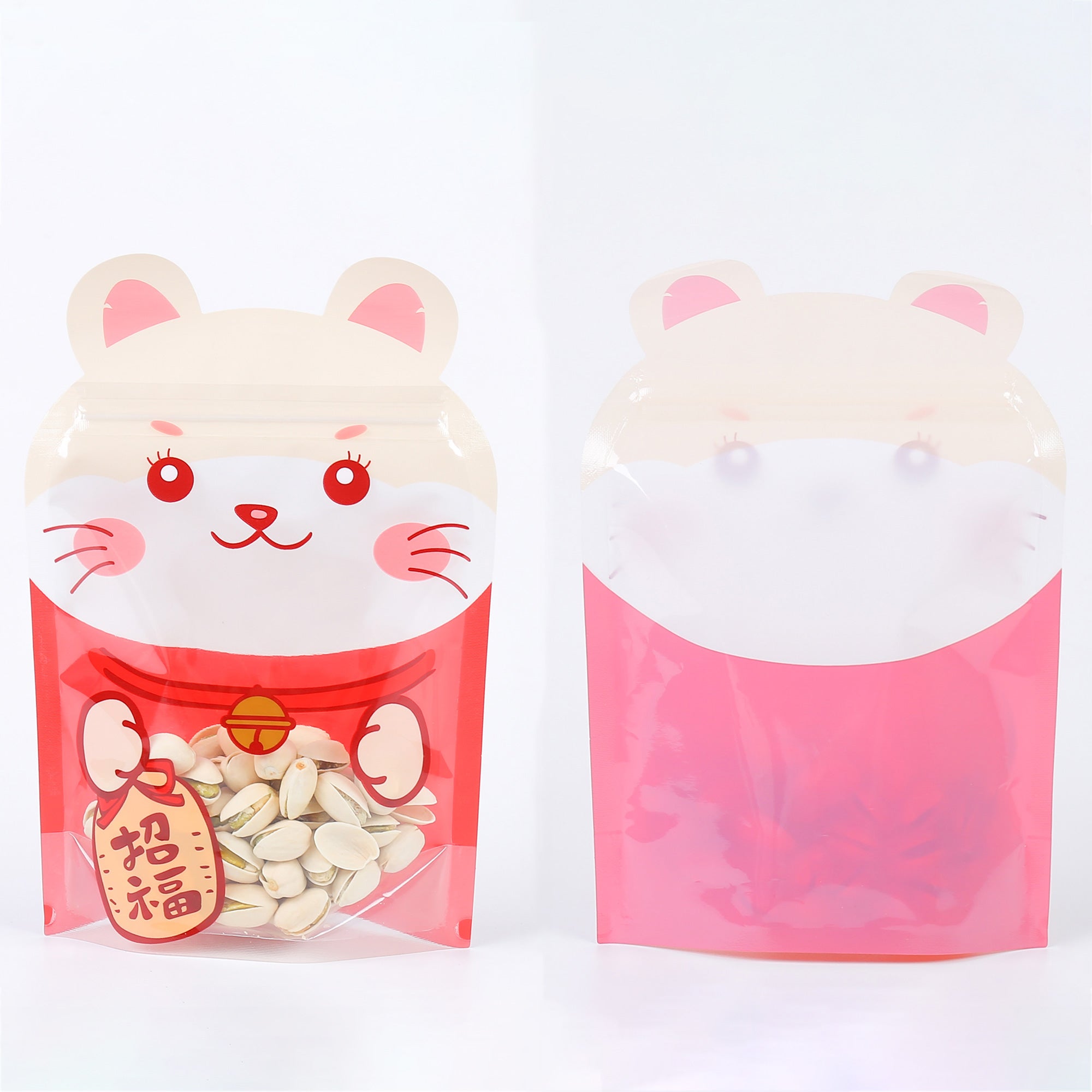 Hamster Red Stand Strong® Bags with Animal Print Window