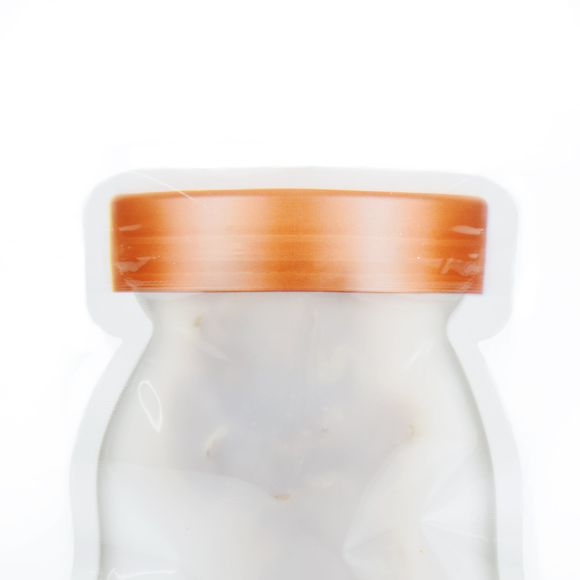 Copper Lid Powder White Jar Shaped Flat Plastic QuickQlick® Bags
