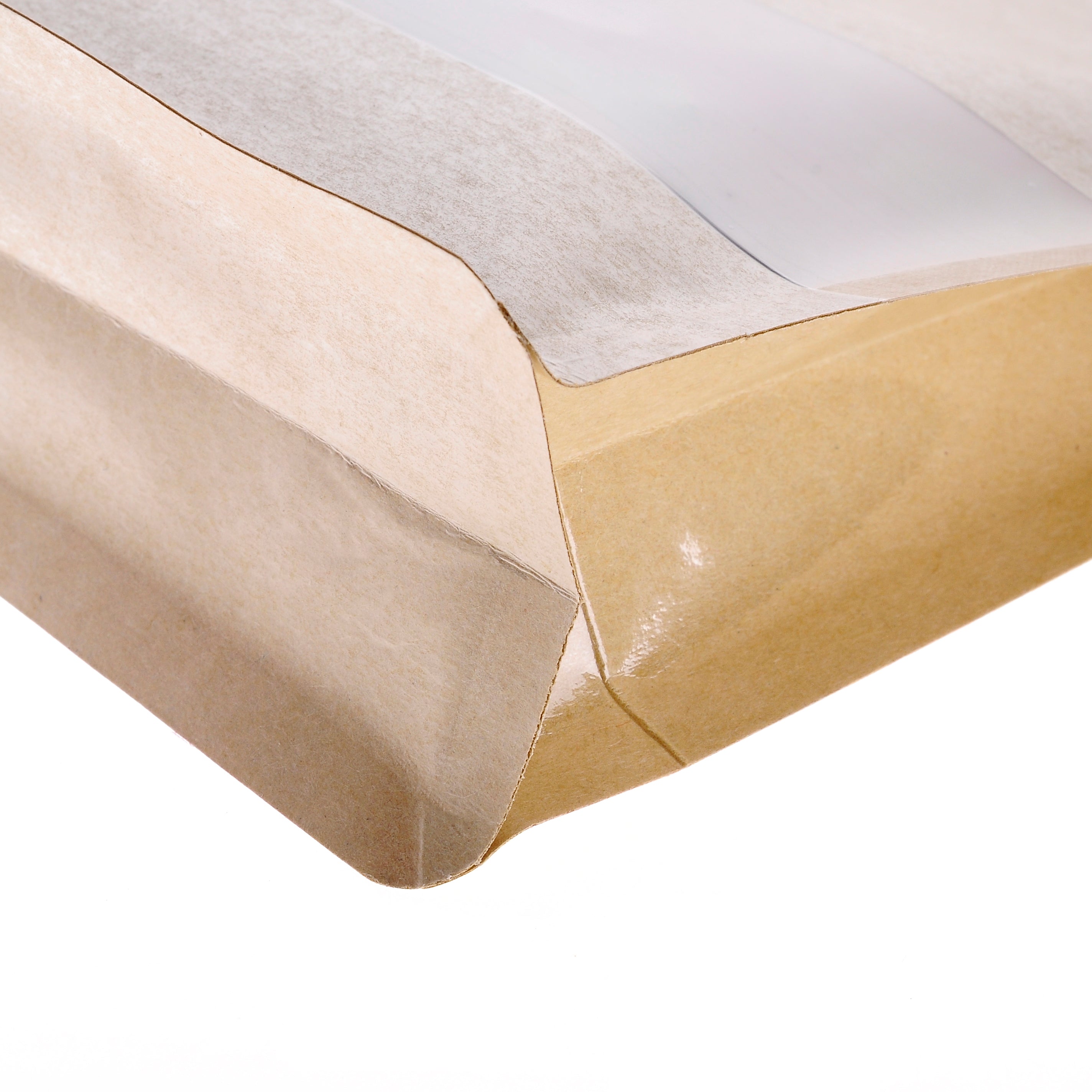 Krafty Brown Paper Side Gusset with Translucent Window Stand Strong® Bags