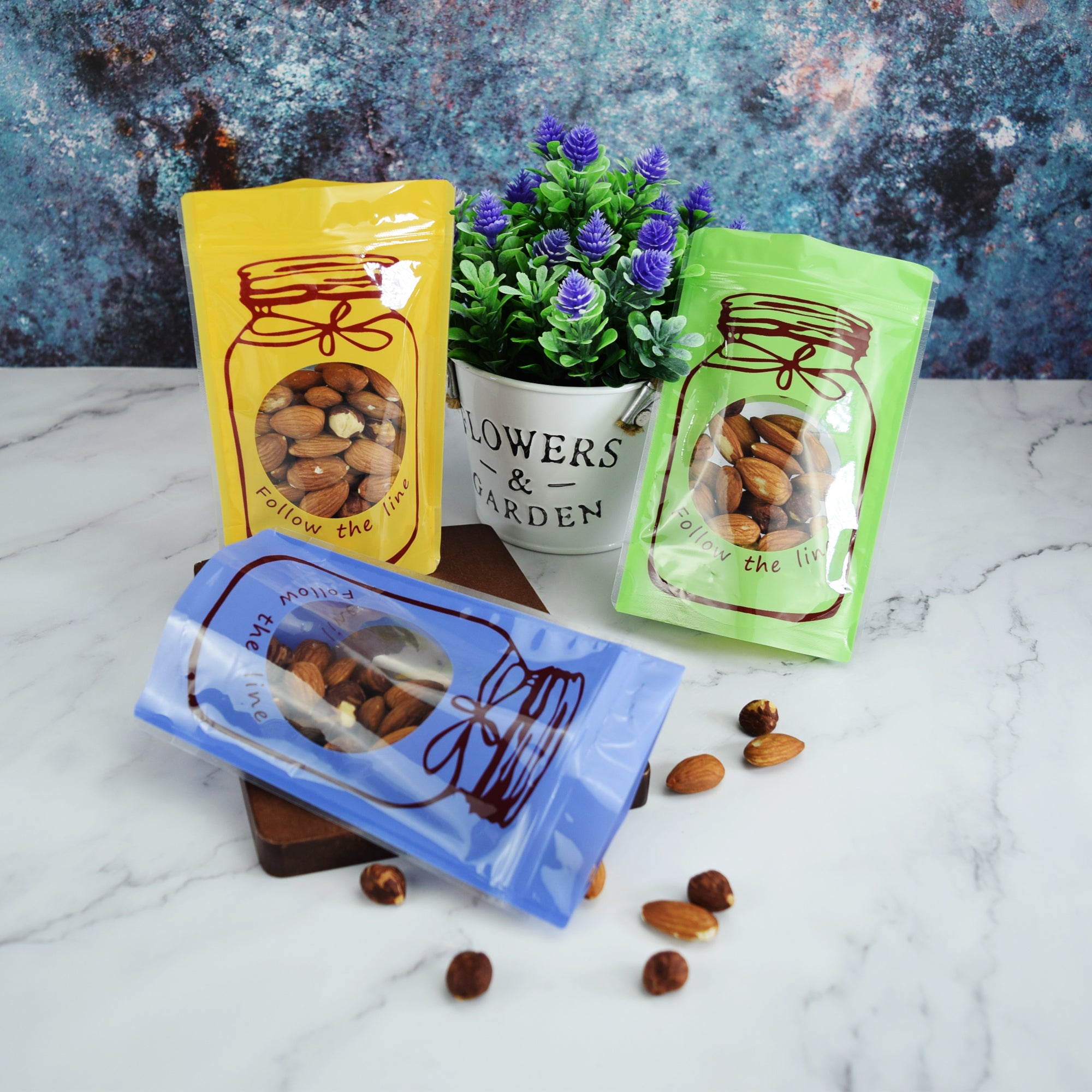 Printed Jar Design Packaging Bags Mixed Set