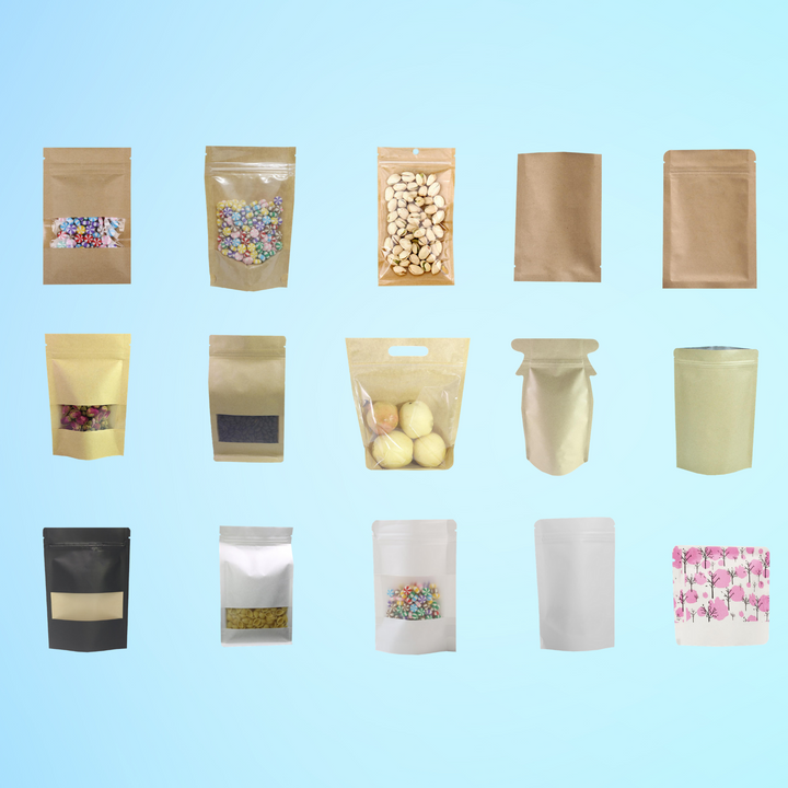 QQ Studio® Kraft Paper Materials Packaging Bags Sample Trial Pack