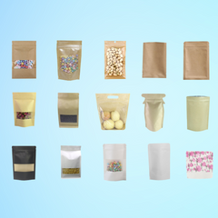 Kraft Paper Materials Packaging Bags Sample Trial Pack