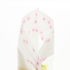 Glossy Floral White Polyethylene Zipper Seal Flat Bags with Flower Border and Hang Hole