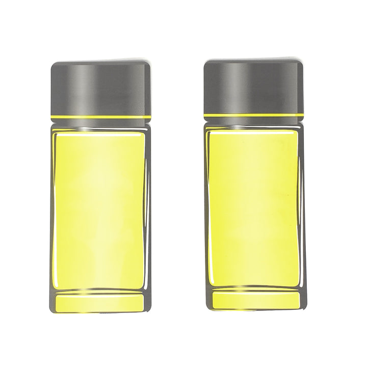 QQ Studio® Honeysuckle Yellow Aluminum Cosmetic Bottle Shape Open Bottom Bags