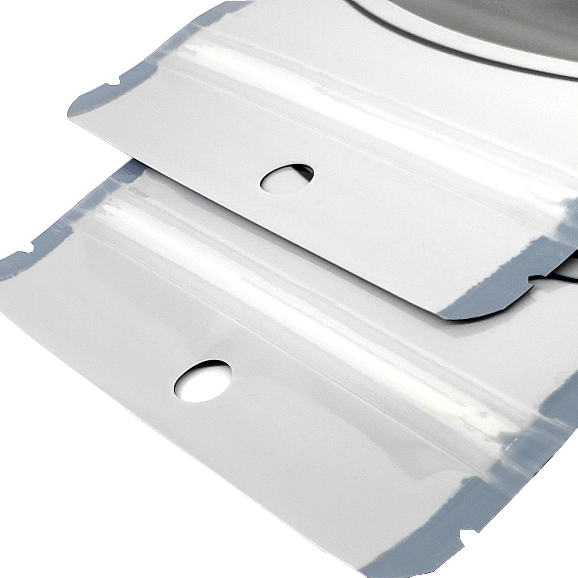 Glossy Jarring Black Plastic QuickQlick® Bags with Hang Hole