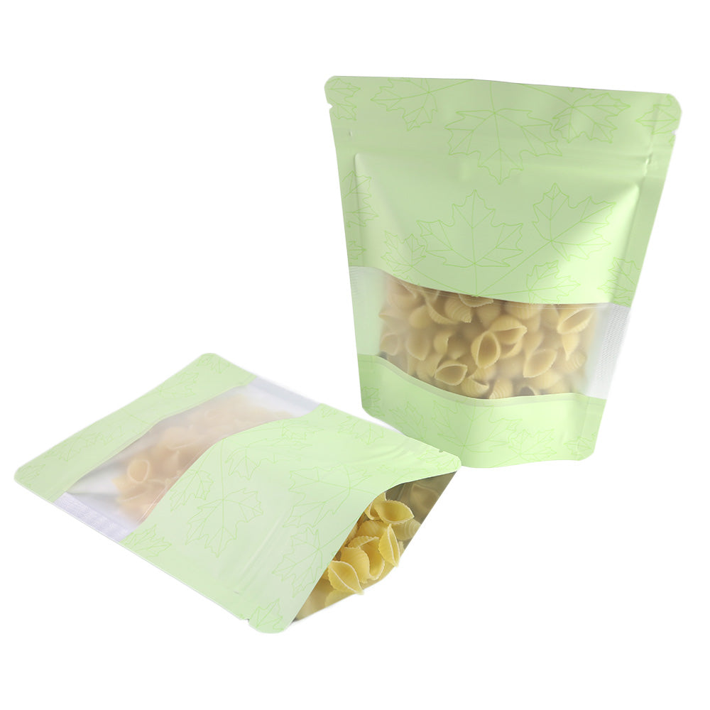 Matte Fall Green Maple Leaves Design Aluminum Stand Strong® Bags