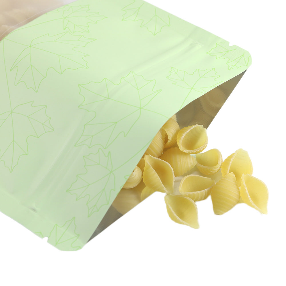 Matte Fall Green Maple Leaves Design Aluminum Stand Strong® Bags
