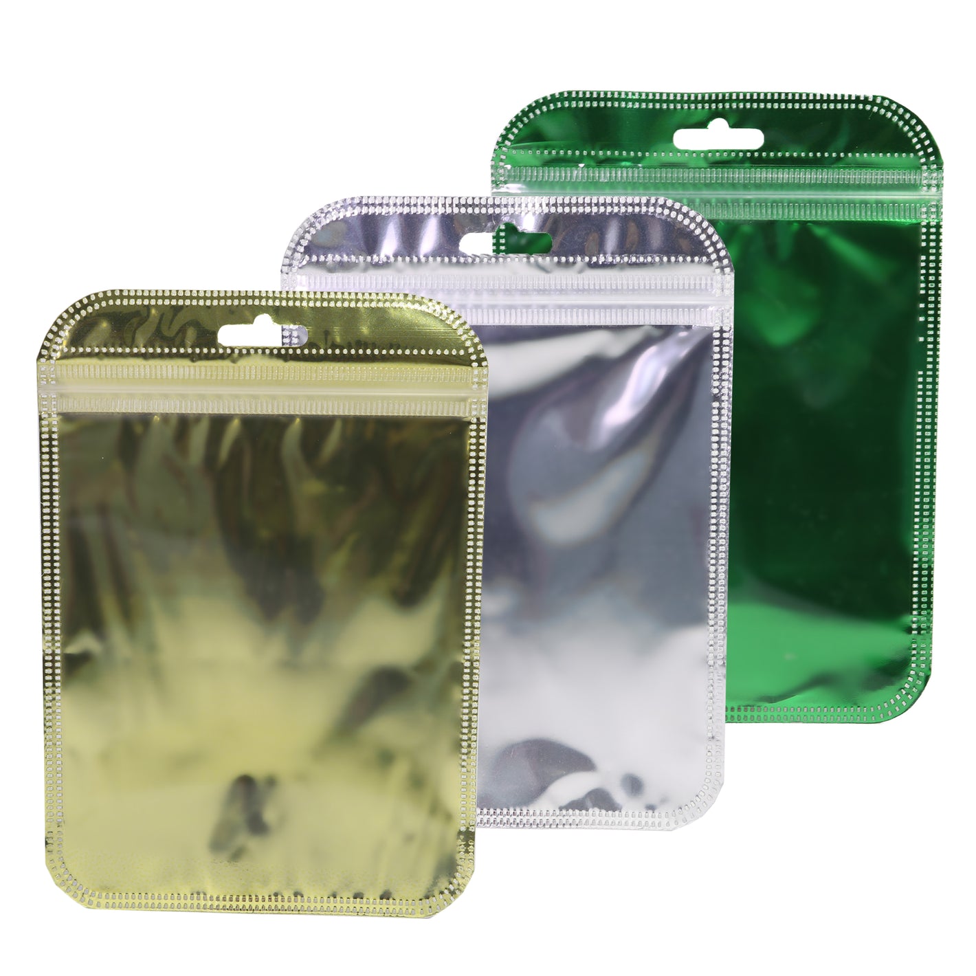 QQ Studio® Glossy Transparent Single Sided Mylar QuickQlick™ Bags with Rounded Top and Hang Hole