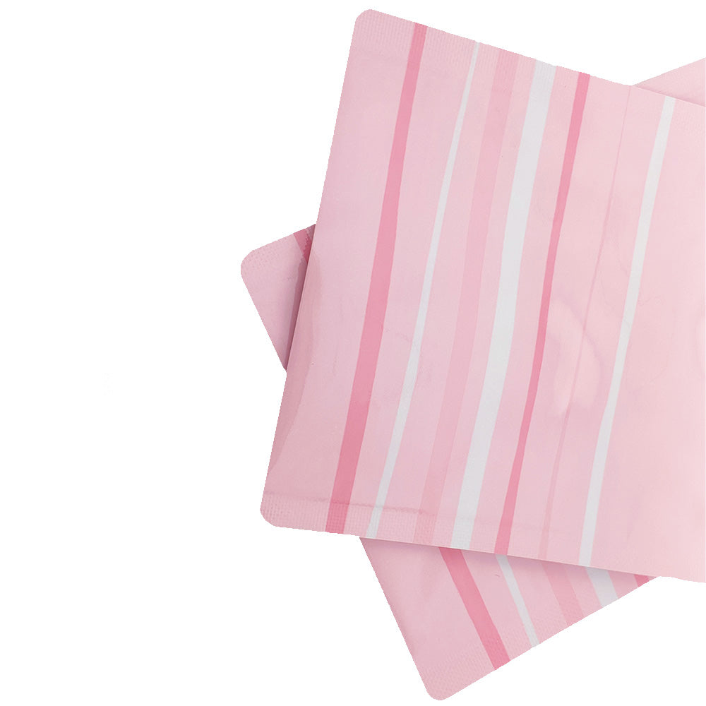 Glossy Rosé Pink Aluminum Bottle Shape Open Bottom Bags