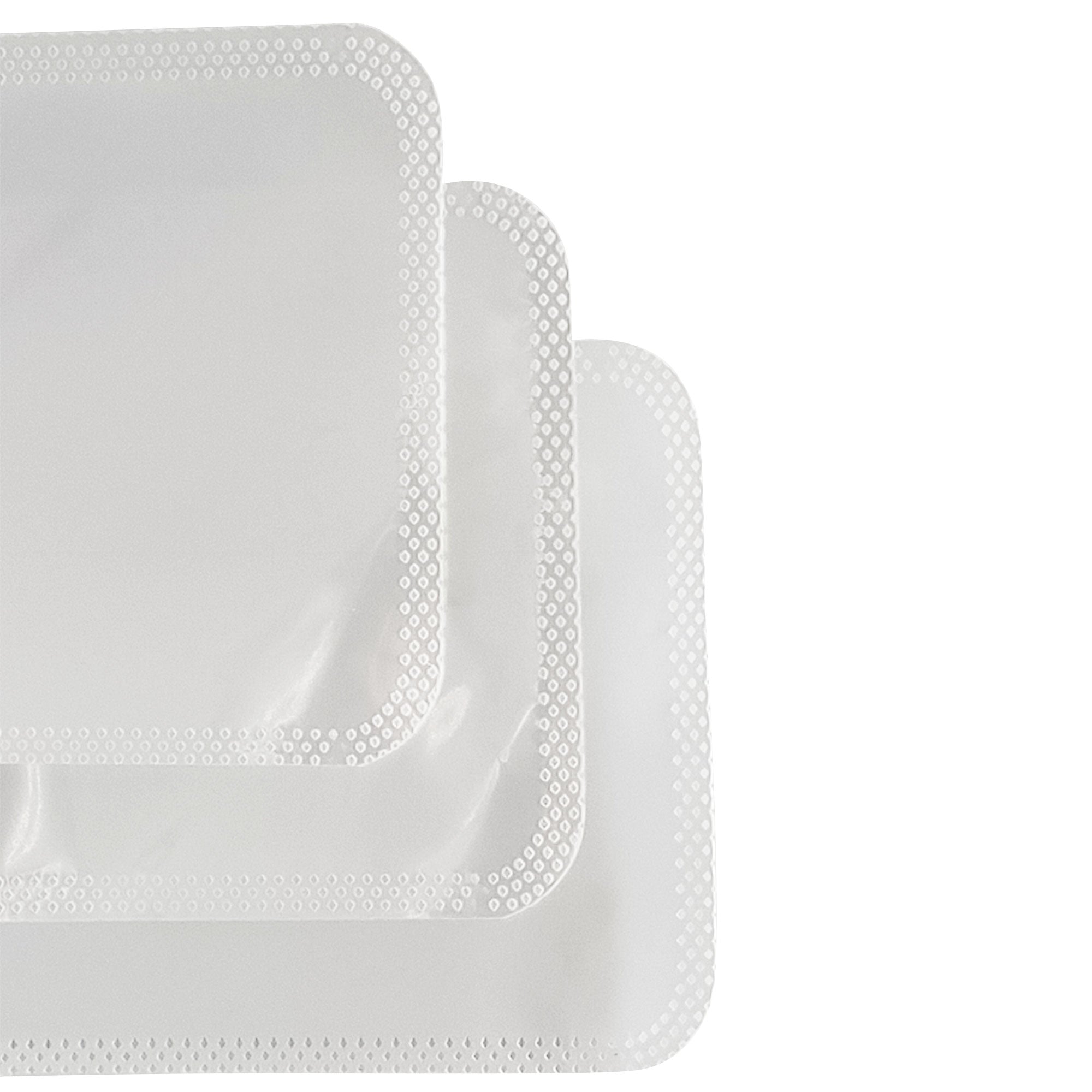 Half White Linen Plastic Flat QuickQlick® Bags with Rounded Corners and Butterfly Hang Hole