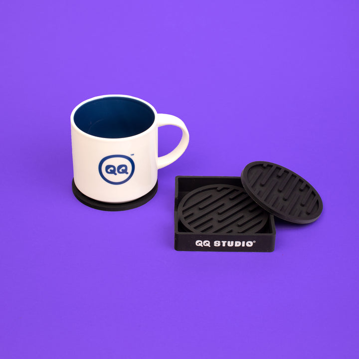 QQ Studio® Gift - Silicone Coaster + Mug