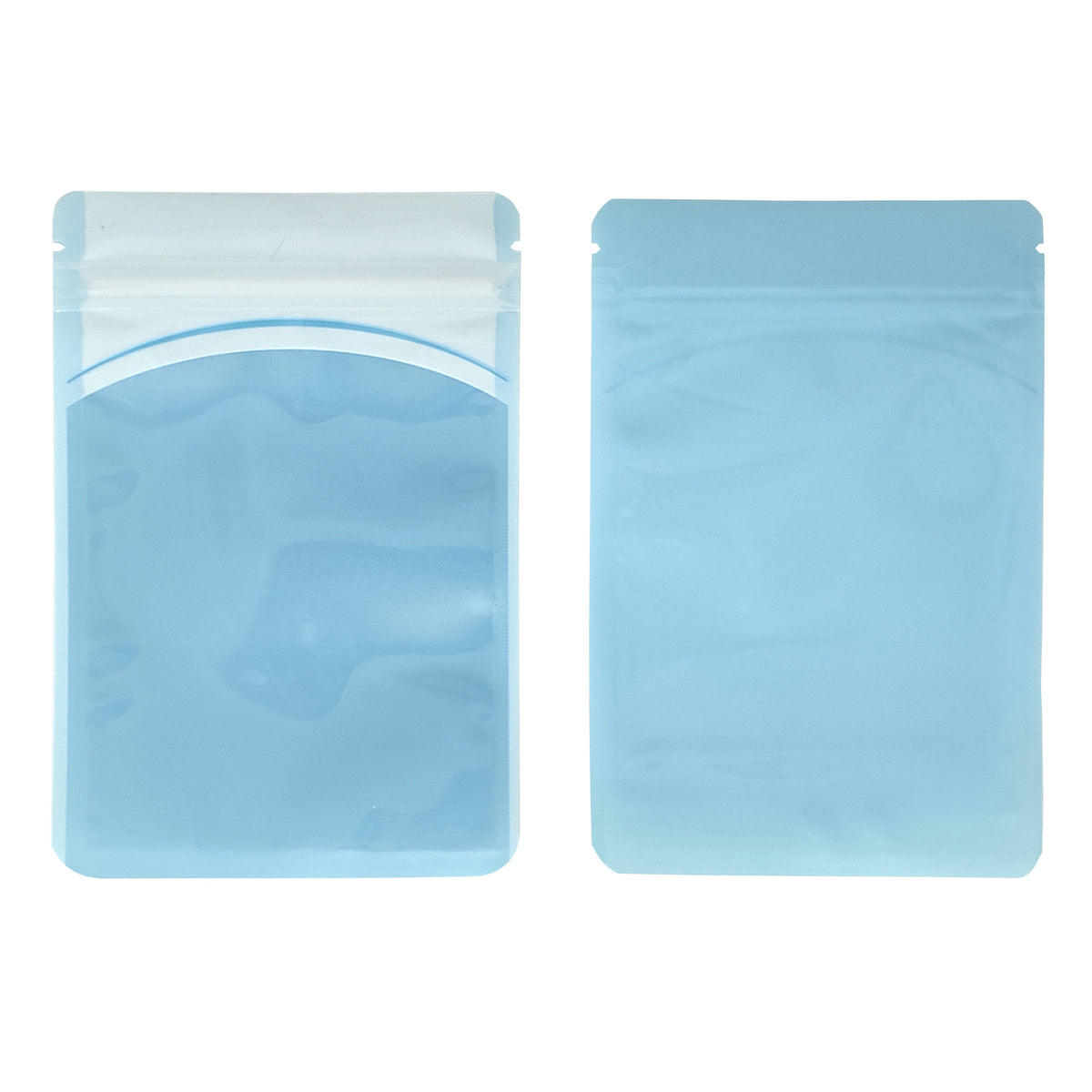 Glossy Soft Baby Blue Plastic QuickQlick® Bags with Hang Hole