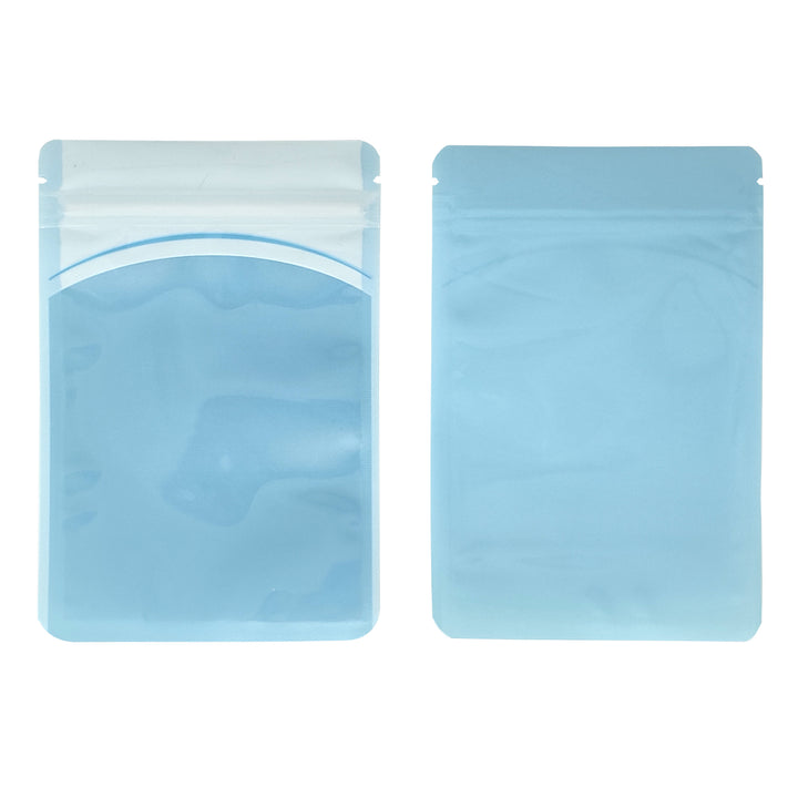 QQ Studio® Glossy Soft Baby Blue Plastic QuickQlick™ Bags with Hang Hole