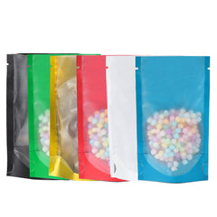 Matte Half Color Plastic Open Top Stand Up SlickSeal™ Bags