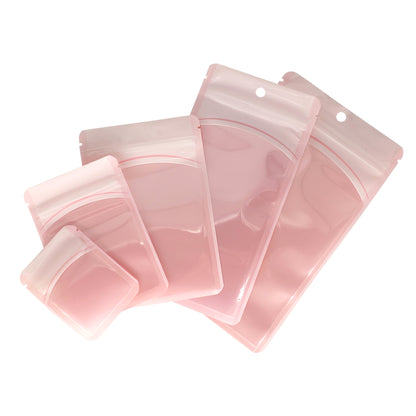 QQ Studio® Glossy Sky Pink Plastic QuickQlick™ Bags with Hang Hole