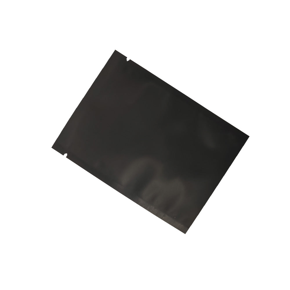 Matte Waxed Black Mylar Foil Open Fill Bags