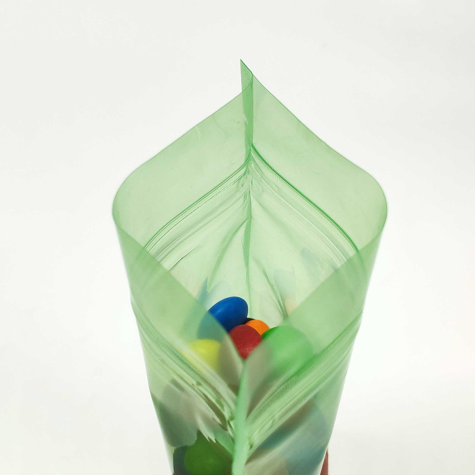 Glossy Cactus Green Plastic Flat QuickQlick® Bags