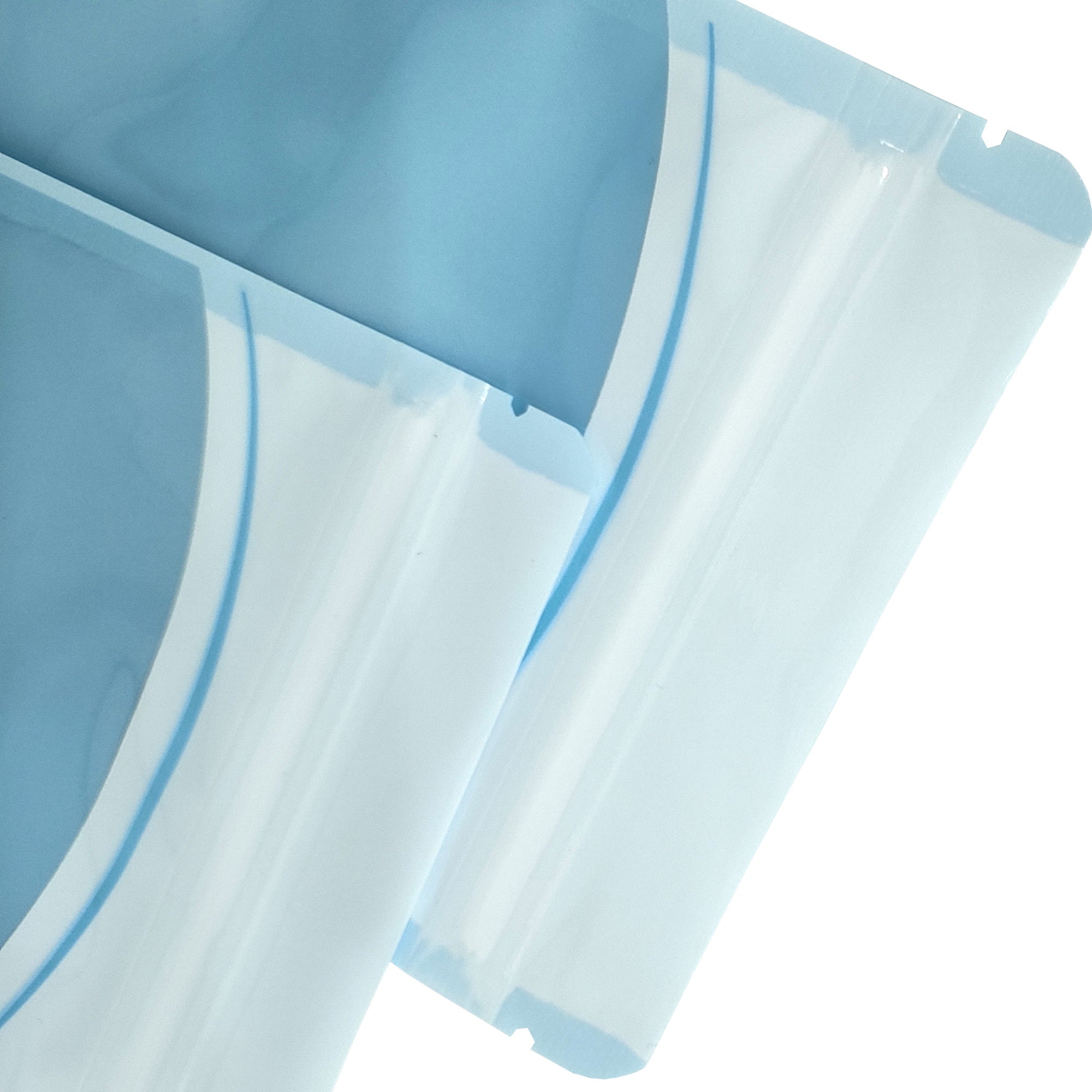Glossy Soft Baby Blue Plastic QuickQlick® Bags with Hang Hole