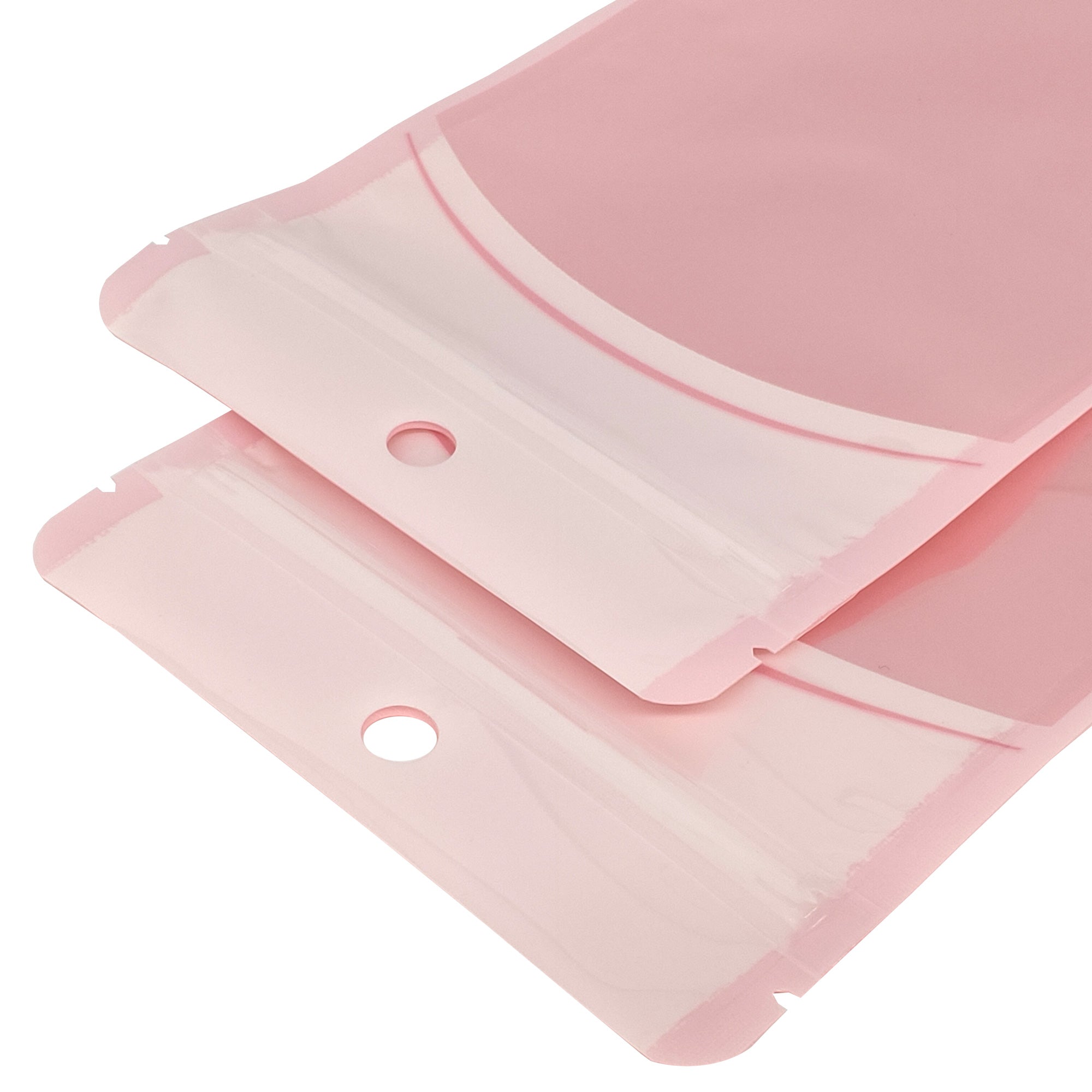 Glossy Sky Pink Plastic QuickQlick® Bags with Hang Hole
