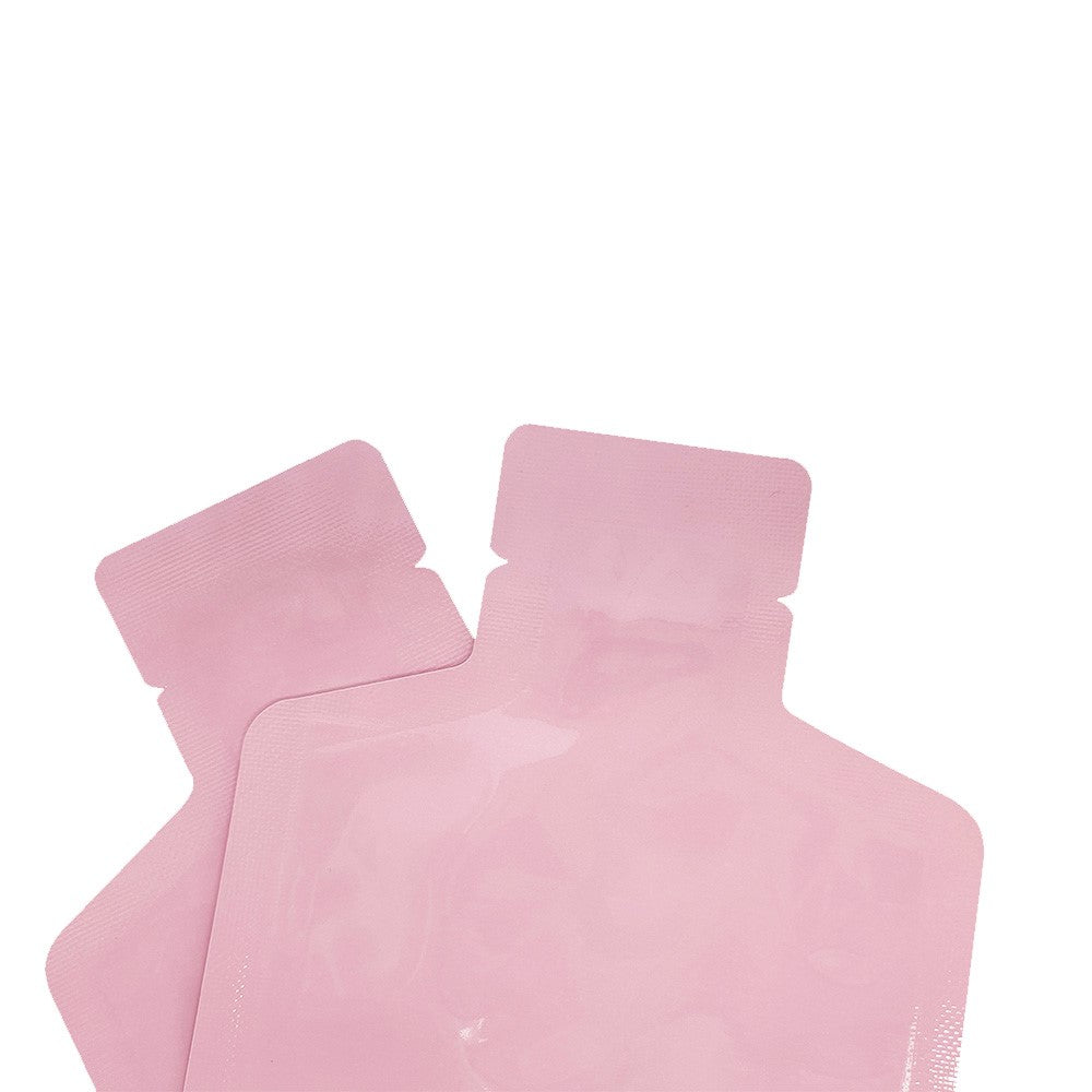 Glossy Rosé Pink Aluminum Bottle Shape Open Bottom Bags