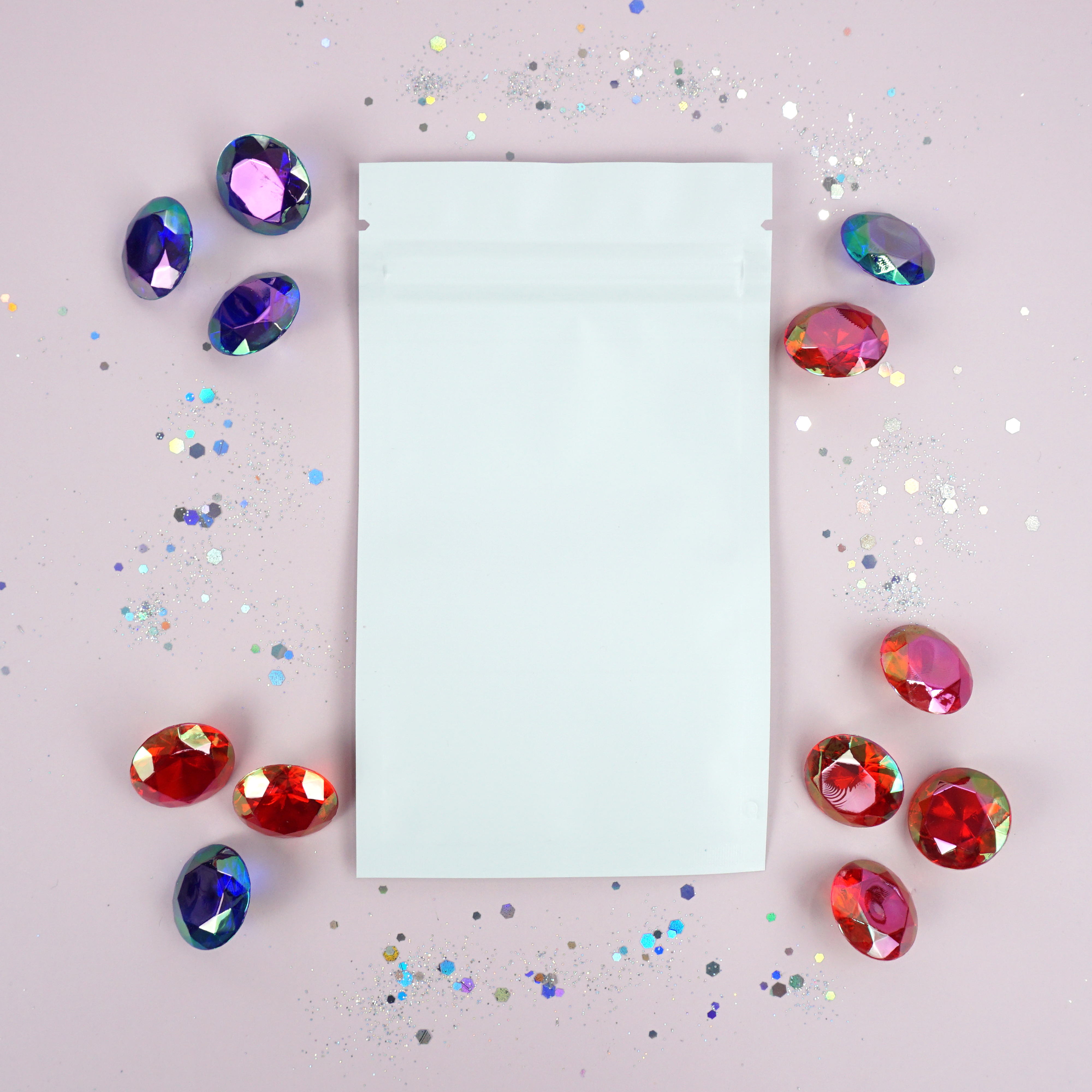 Matte Whipped Cream White Flat Zipper Seal Bags with Frosted Window – QuickQlick®