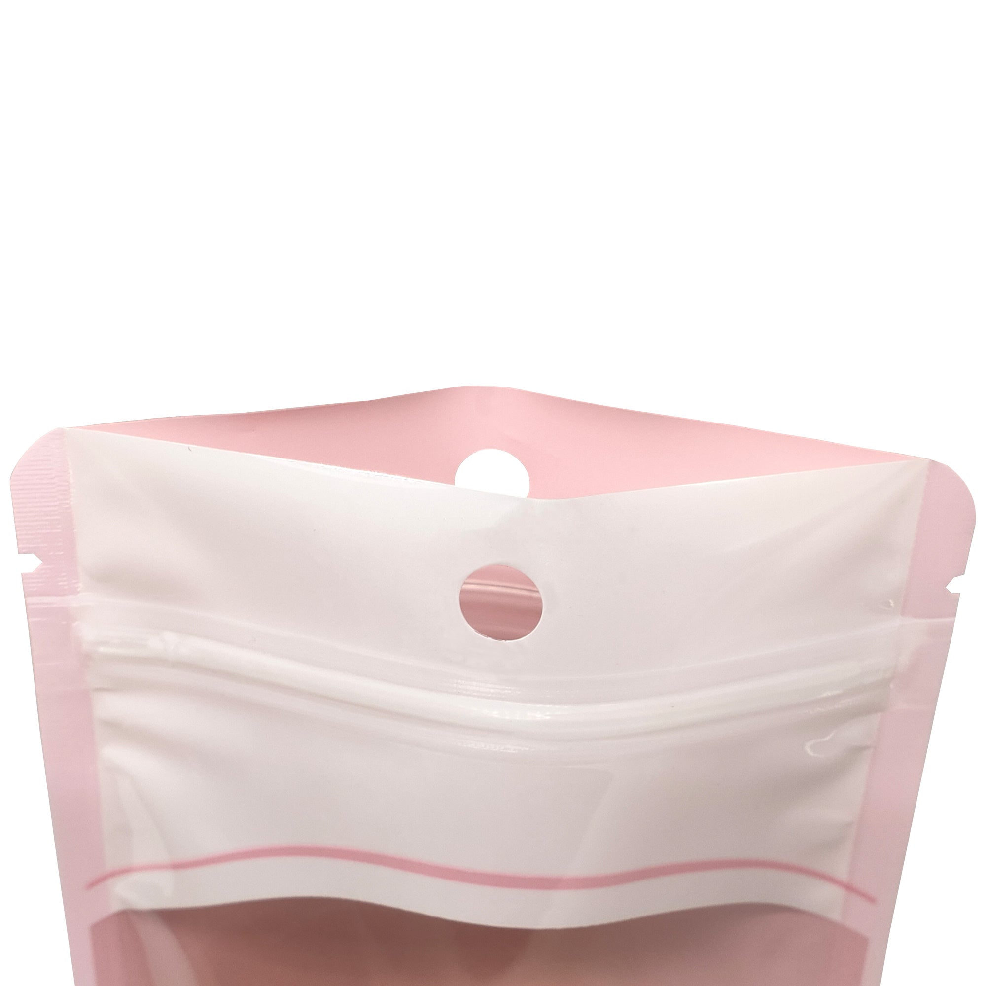 Glossy Plastic Zipper Bags with Transparent Framed Window and Hang Hole