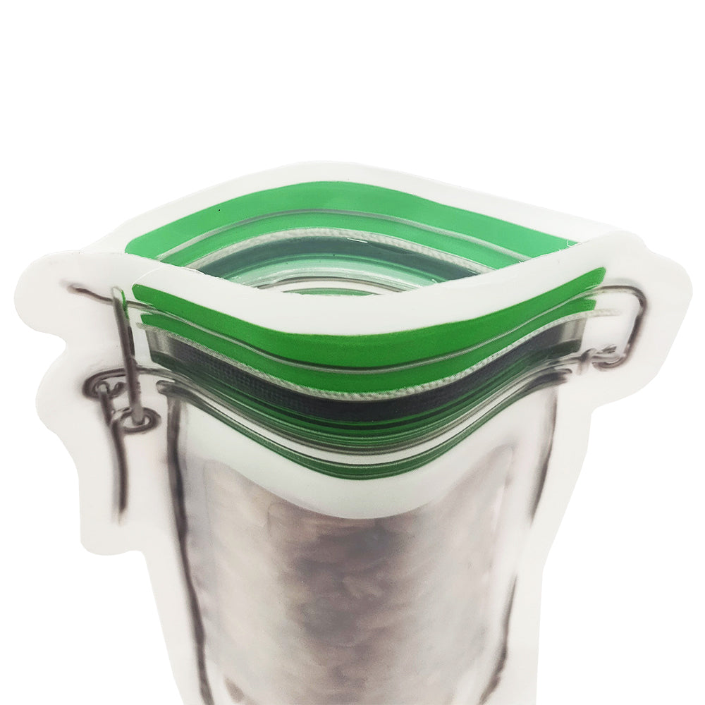 Pickle Green Border Canister Shaped Plastic Stand Strong® Bags